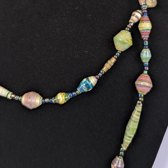 (2/$20) Long Rolled Wrapper Infinity Necklace - Picture 2 of 5